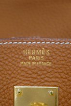 Load image into Gallery viewer, Gold GHW Birkin 35 Taurillon Clemence Leather Bag by Hermès
