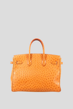 Load image into Gallery viewer, Cognac GHW Birkin 35 Ostrich Leather Bag by Hermès
