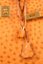 Load image into Gallery viewer, Cognac GHW Birkin 35 Ostrich Leather Bag by Hermès
