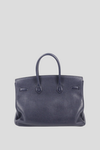 Load image into Gallery viewer, Bleu Nuit and Fuschia Pink PHW Birkin 35 Togo Leather Bag by Hermès
