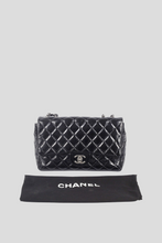 Load image into Gallery viewer, Black RHW Jumbo Single Flap Patent Leather Bag by Chanel
