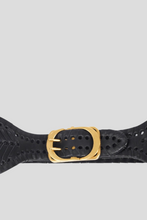 Load image into Gallery viewer, Black Braided Montaigne 30 Calfskin Leather Belt Size 90 by Dior
