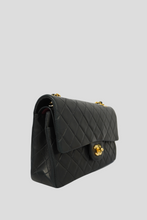 Load image into Gallery viewer, Black GHW Lambskin Medium Classic Double Flap Bag by Chanel
