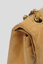 Load image into Gallery viewer, Dark Beige GHW Lambskin Small Classic Double Flap Bag by Chanel
