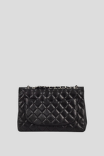 Load image into Gallery viewer, Black SHW Lambskin Jumbo Single Flap Bag by Chanel
