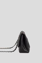 Load image into Gallery viewer, Black SHW Lambskin Jumbo Single Flap Bag by Chanel
