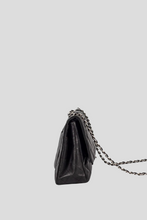 Load image into Gallery viewer, Black SHW Lambskin Jumbo Single Flap Bag by Chanel
