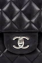 Load image into Gallery viewer, Black SHW Lambskin Jumbo Single Flap Bag by Chanel
