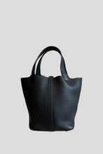 Load image into Gallery viewer, Black GHW Picotin 18 Taurillon Clemence Leather Bag by Hermès
