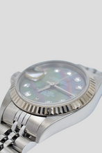 Load image into Gallery viewer, Datejust Mother of Pearl Diamond Dial 18K Gold and Stainless Steel Watch by Rolex
