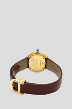 Load image into Gallery viewer, Burgundy Yellow Gold Plated Tank Must Trinity Watch by Cartier
