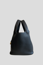 Load image into Gallery viewer, Black GHW Picotin 18 Taurillon Clemence Leather Bag by Hermès
