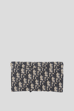 Load image into Gallery viewer, Blue Oblique Saddle Wallet on Chain by Dior
