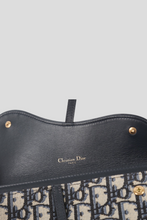 Load image into Gallery viewer, Blue Oblique Saddle Wallet on Chain by Dior
