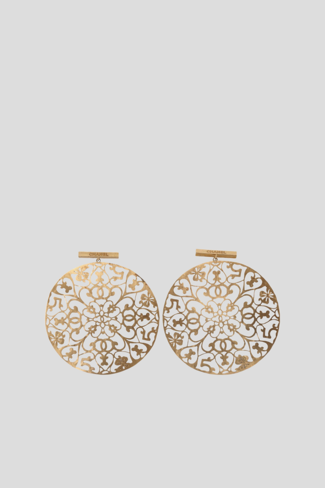 Gold Statement Earrings by Chanel