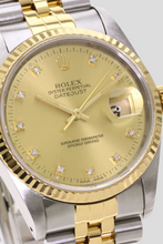 Load image into Gallery viewer, Datejust Champagne Diamond Dial 18K Yellow Gold and Stainless Steel Watch by Rolex
