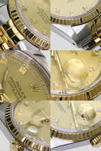 Load image into Gallery viewer, Datejust Champagne Diamond Dial 18K Yellow Gold and Stainless Steel Watch by Rolex
