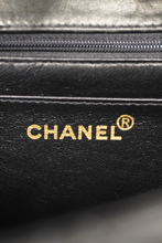 Load image into Gallery viewer, Black Quilted Lambskin Single Flap Bag by Chanel
