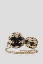 Load image into Gallery viewer, Beige Houndstooth Tweed 19 Round Clutch With Purse by Chanel
