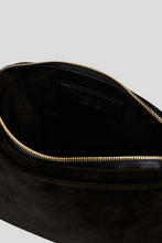 Load image into Gallery viewer, Black Suede Tasseled Clutch by The Row
