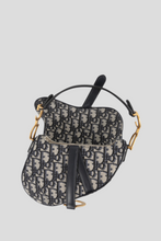 Load image into Gallery viewer, Blue Oblique Jacquard Mini Saddle Bag by Dior
