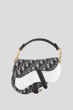 Load image into Gallery viewer, Blue Oblique Jacquard Mini Saddle Bag by Dior
