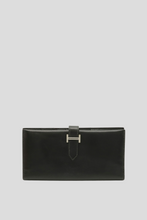 Load image into Gallery viewer, Black Bearn Wallet Box Calf Leather by Hermès
