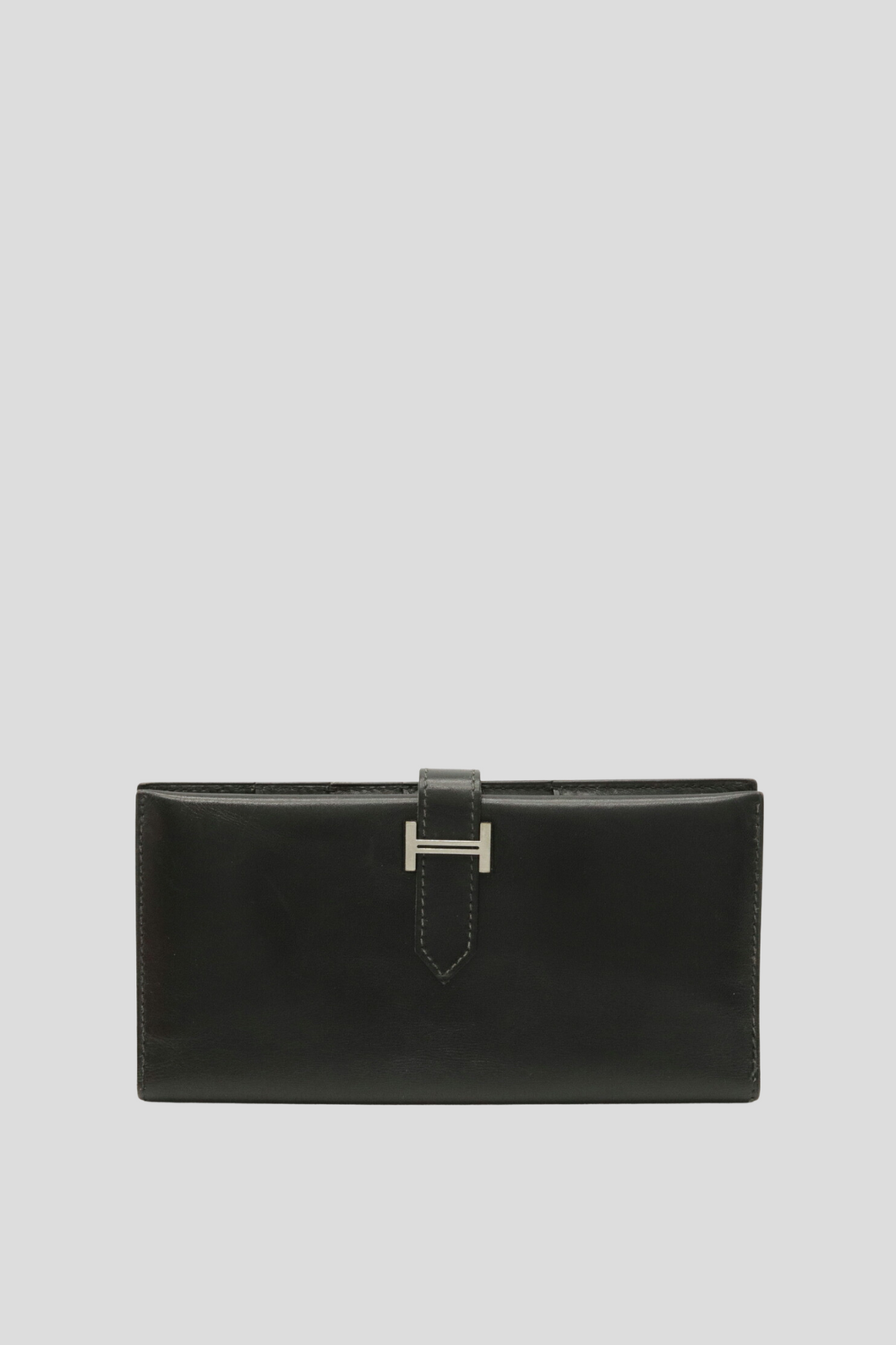 Black Bearn Wallet Box Calf Leather by Hermès