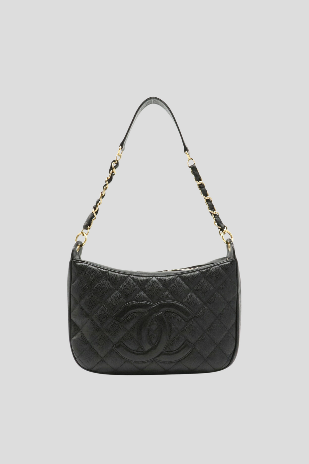 Black Caviar Chain Shoulder Bag by Chanel