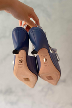 Load image into Gallery viewer, Blue Embroidered J&#39;adior Slingback Pump Size 36.5 / UK 4 by Dior
