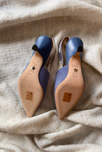 Load image into Gallery viewer, Blue Embroidered J&#39;adior Slingback Pump Size 36.5 / UK 4 by Dior
