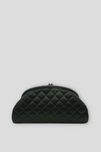 Load image into Gallery viewer, Black Satin Timeless Clutch by Chanel
