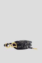 Load image into Gallery viewer, Blue Oblique Jacquard Mini Saddle Bag by Dior
