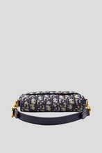 Load image into Gallery viewer, Blue Oblique Jacquard Mini Saddle Bag by Dior
