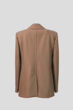 Load image into Gallery viewer, Camel Boxfit Wool and Cashmere Pea Coat by Burberry
