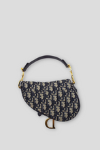 Load image into Gallery viewer, Blue Oblique Jacquard Mini Saddle Bag by Dior
