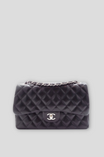 Load image into Gallery viewer, Black Lambskin Classic Jumbo Double Flap Bag by Chanel
