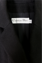 Load image into Gallery viewer, Black Double Breasted Cashmere Coat Size FR 36 by Dior
