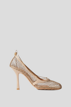 Load image into Gallery viewer, Chain Embellished Macramé and Leather Pumps Size 37 by Bottega Veneta
