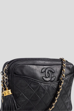 Load image into Gallery viewer, Black Lambskin Chain Camera Shoulder Bag by Chanel
