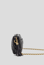 Load image into Gallery viewer, Black Patent Leather Chain Camera Shoulder Bag by Chanel
