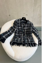 Load image into Gallery viewer, Black Runway Faux Fur Tweed Jacket by Chanel
