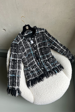 Load image into Gallery viewer, Black Runway Faux Fur Tweed Jacket by Chanel
