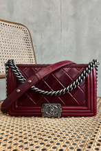 Load image into Gallery viewer, Burgundy Boy Bag Size Medium by Chanel
