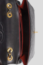 Load image into Gallery viewer, Black GHW Lambskin Maxi Single Flap Bag by Chanel
